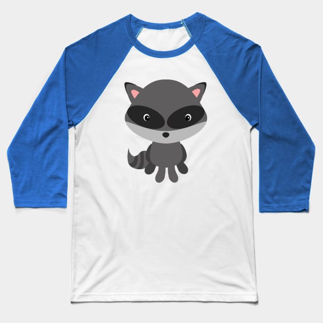 Pet Raccoon Portrait Baseball T-Shirt by PatrioTEEism